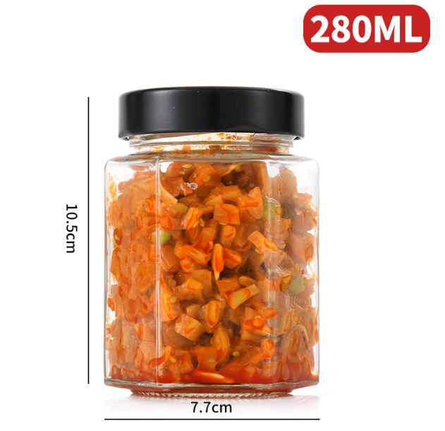 280ml六棱（léng）醬菜瓶